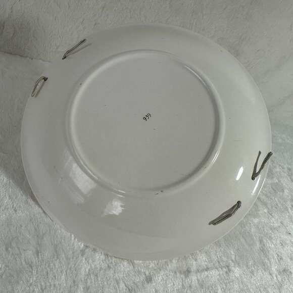 Vintage Lefton Woven Handle Round Serving Plate Americana cake/sandwich plate - Picture 4 of 10